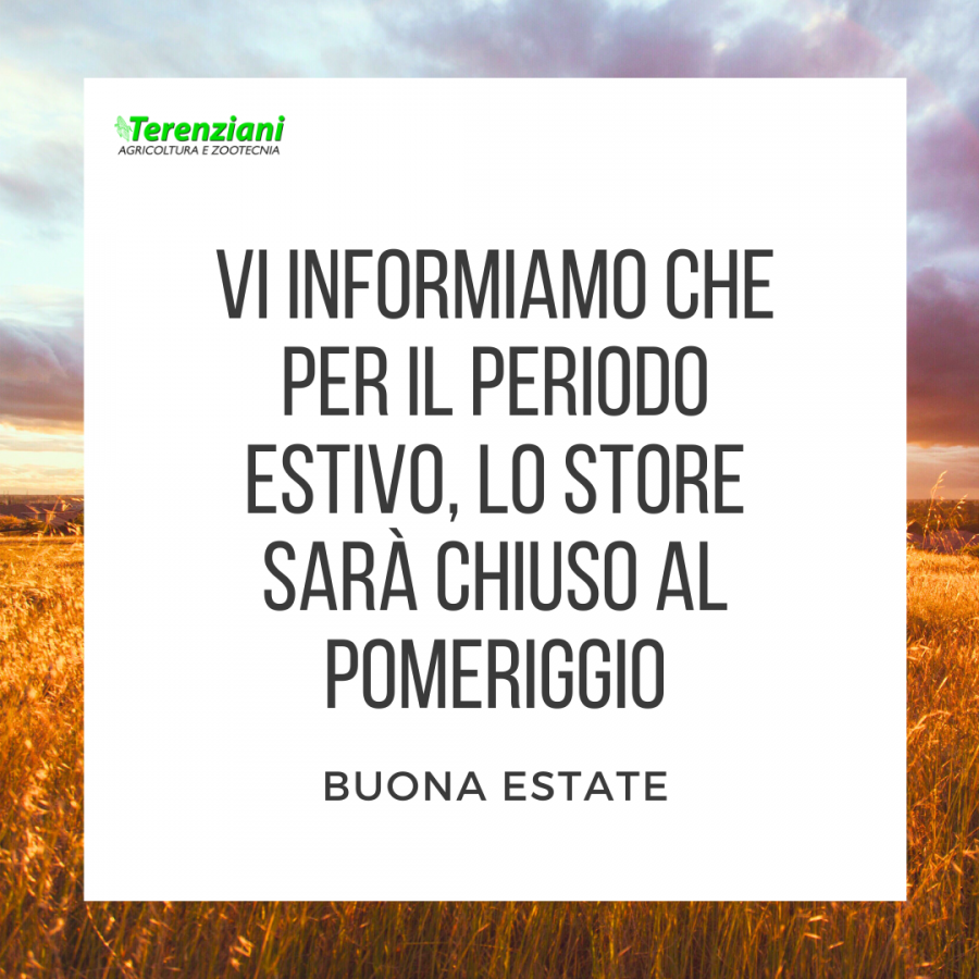 CHIUSURA POMERIDIANA