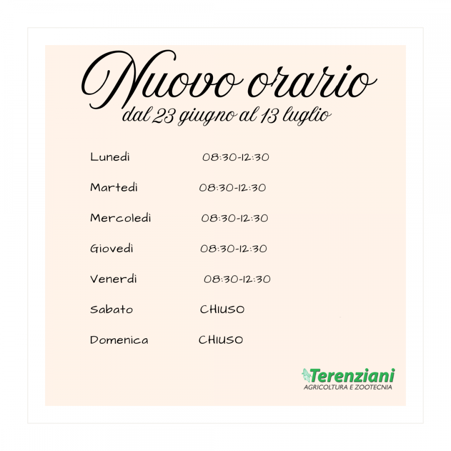 NUOVI ORARI ESTIVI