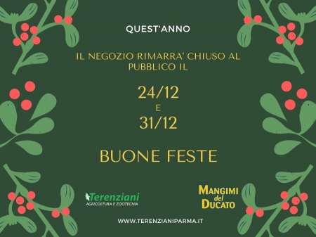 CHIUSURE FESTIVITA' MESE DI DICEMBRE 2021