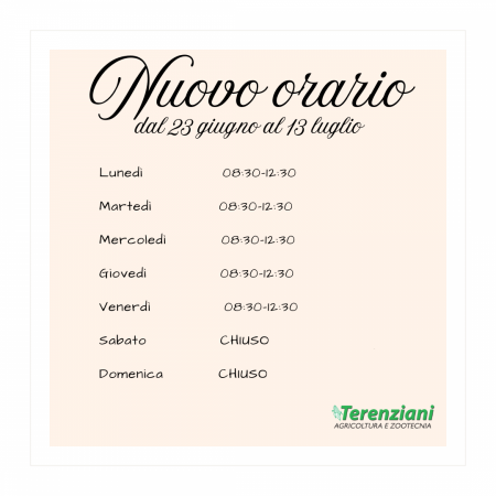 NUOVI ORARI ESTIVI